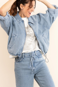 Second Female :  Denim bomber jacket Rio | blue - img10