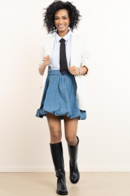 Second Female |  Denim balloon mini skirt Cornelia | blue | Picture 3
