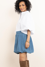 Second Female |  Denim balloon mini skirt Cornelia | blue | Picture 6