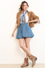 Second Female |  Denim balloon mini skirt Cornelia | blue | Picture 3