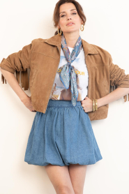 Second Female |  Denim balloon mini skirt Cornelia | blue | Picture 2