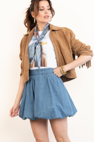 Second Female |  Denim balloon mini skirt Cornelia | blue | Picture 5