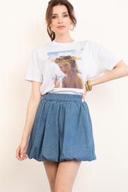 Second Female |  Denim balloon mini skirt Cornelia | blue | Picture 7