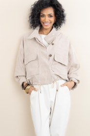 Ibana :  Suede bomber jacket Jigo | natural - img2