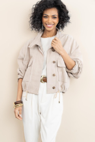 Ibana :  Suede bomber jacket Jigo | natural - img4