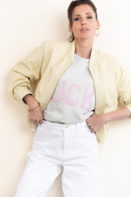 Ibana :  Leather bomber jacket Jackes | yellow - img2