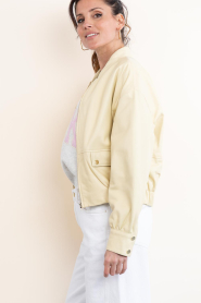 Ibana :  Leather bomber jacket Jackes | yellow - img7