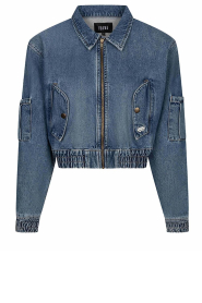 Ibana |  Cropped denim bomber jacket Joseph | blue | Picture 1