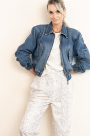 Ibana |  Cropped denim bomber jacket Joseph | blue | Picture 4