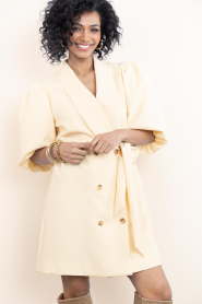 Ibana |  Dress with puff sleeves Dulci | yellow | Picture 5