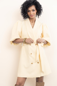 Ibana |  Dress with puff sleeves Dulci | yellow | Picture 6