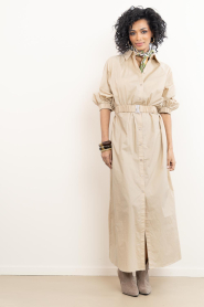 Ibana |  Canvas maxi dress Danique | Beige | Picture 4