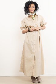 Ibana |  Canvas maxi dress Danique | Beige | Picture 6