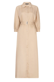 Ibana |  Canvas maxi dress Danique | Beige | Picture 1