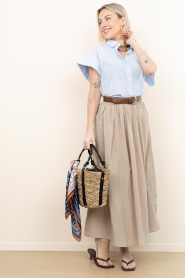 Ibana |  Maxi skirt Sana | Beige | Picture 6