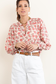 Maison Hotel :  Blouse with print Mary | pink - img5