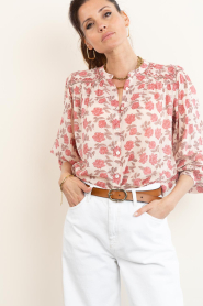 Maison Hotel :  Blouse with print Mary | pink - img6