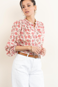 Maison Hotel :  Blouse with print Mary | pink - img7