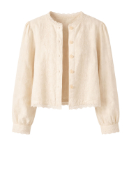 Maison Hotel |  Linen mix jacket with embroidery Otelo | natural | Picture 1