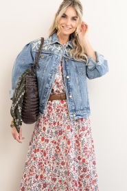 Maison Hotel :  Denim jacket with embroidery Loretta | blue - img6