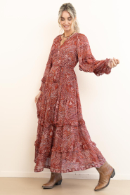 Maison Hotel |  Maxi dress with print Paquita | red | Picture 5