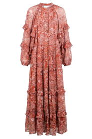 Maison Hotel |  Maxi dress with print Paquita | red