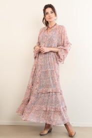 Maison Hotel :  Maxi dress with print Paquita | pink - img5