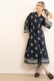 Maison Hotel |  Maxi dress with print Eleonora | black | Picture 6
