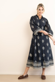 Maison Hotel |  Maxi dress with print Eleonora | black | Picture 7