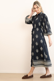 Maison Hotel |  Maxi dress with print Eleonora | black | Picture 8