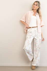 Maison Hotel |  Pants with print Lirio | pink | Picture 3