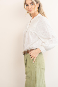 Maison Hotel :  Blouse with embroidery Paoli | white - img6
