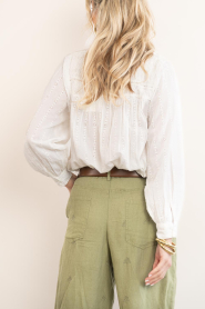 Maison Hotel :  Blouse with embroidery Paoli | white - img8
