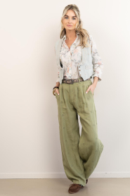 Maison Hotel :  Cotton waistcoat with embroidery Filippo | blue - img3