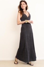 Speezys :  Terry maxi dress Mara | black - img5