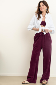Speezys |  Terry wide leg pants Mel | burgundy | Picture 3