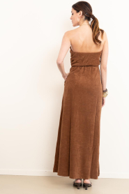 Speezys |  Terry strapless maxi dress Fien | brown | Picture 8