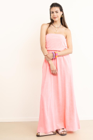 Speezys |  Terry strapless maxi dress Fien | pink | Picture 3