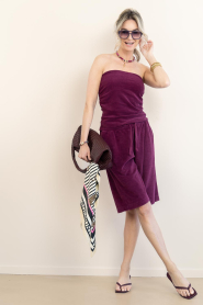 Speezys |  Terry strapless top Jet | burgundy | Picture 3