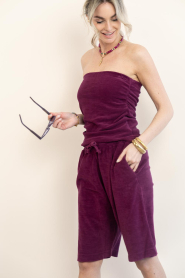 Speezys |  Terry strapless top Jet | burgundy | Picture 4