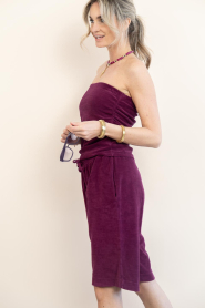 Speezys |  Terry strapless top Jet | burgundy | Picture 5