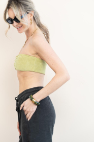Speezys |  Terry bandeau top Jill | green | Picture 6