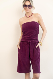 Speezys |  Terry bermuda short Classic | burgundy | Picture 4