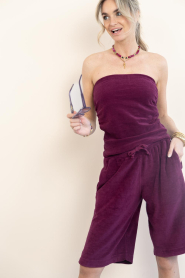 Speezys |  Terry bermuda short Classic | burgundy | Picture 5