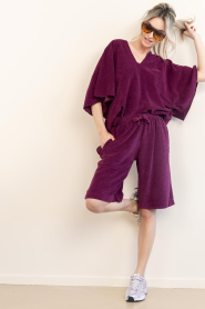 Speezys |  Terry kaftan top Fenne | burgundy | Picture 3