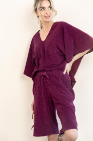 Speezys |  Terry kaftan top Fenne | burgundy | Picture 4