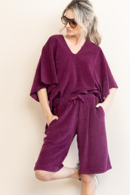 Speezys |  Terry kaftan top Fenne | burgundy | Picture 2