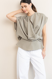 IRO |  Wrap top Scilla | green | Picture 5