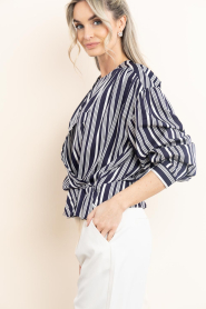 IRO |  Viscose striped top Uliah | dark blue | Picture 8