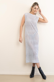IRO |  Maxi dress with mesh lines Urielle | grey | Picture 5